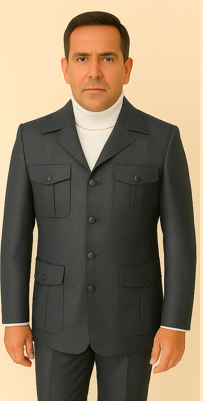 Rossi Man DUKE RM1767 – Slim Fit Steel Grey 3-Piece Suit for Men | Elegant Formalwear 5   - from alligatorwarehouse.com