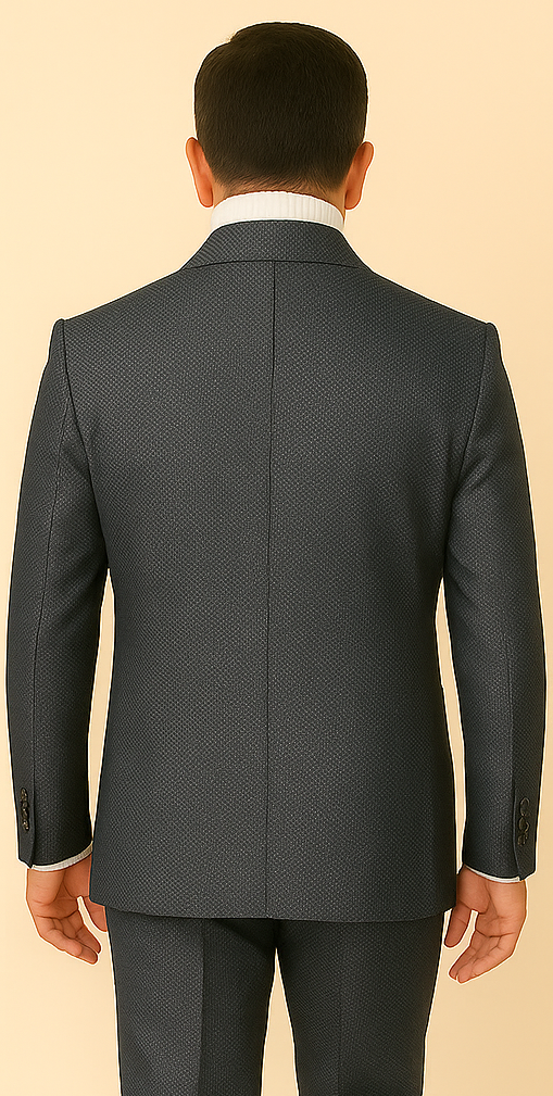 Rossi Man DUKE RM1767 – Slim Fit Steel Grey 3-Piece Suit for Men | Elegant Formalwear 2   - from alligatorwarehouse.com