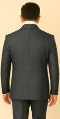Rossi Man DUKE RM1767 – Slim Fit Steel Grey 3-Piece Suit for Men | Elegant Formalwear