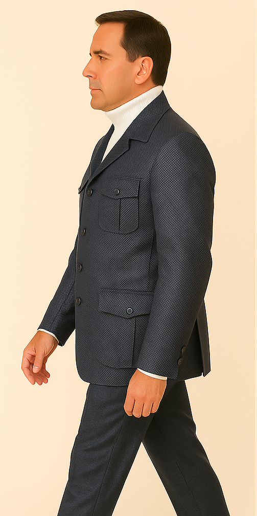 Rossi Man DUKE RM1767 – Slim Fit Steel Grey 3-Piece Suit for Men | Elegant Formalwear 3   - from alligatorwarehouse.com