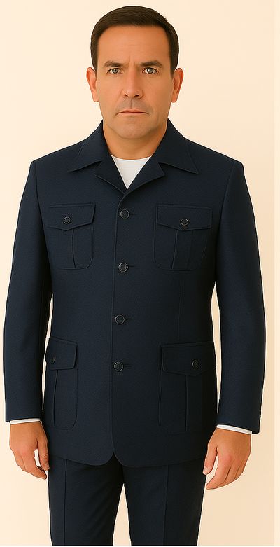 Rossi Man DUKE RM1768 – Slim Fit Navy 3-Piece Suit for Men | Stylish Formalwear 5   - from alligatorwarehouse.com