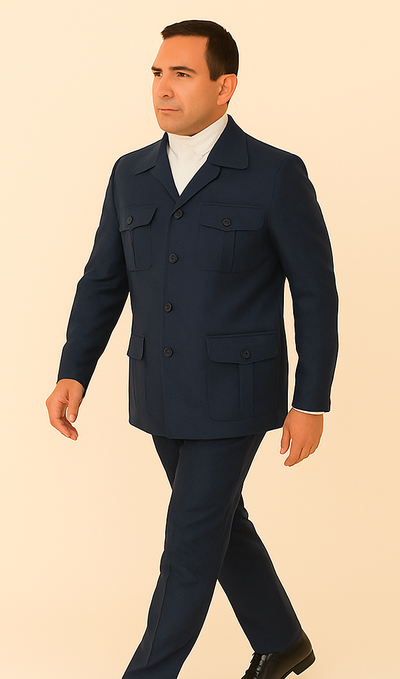 Rossi Man DUKE RM1768 – Slim Fit Navy 3-Piece Suit for Men | Stylish Formalwear 4   - from alligatorwarehouse.com