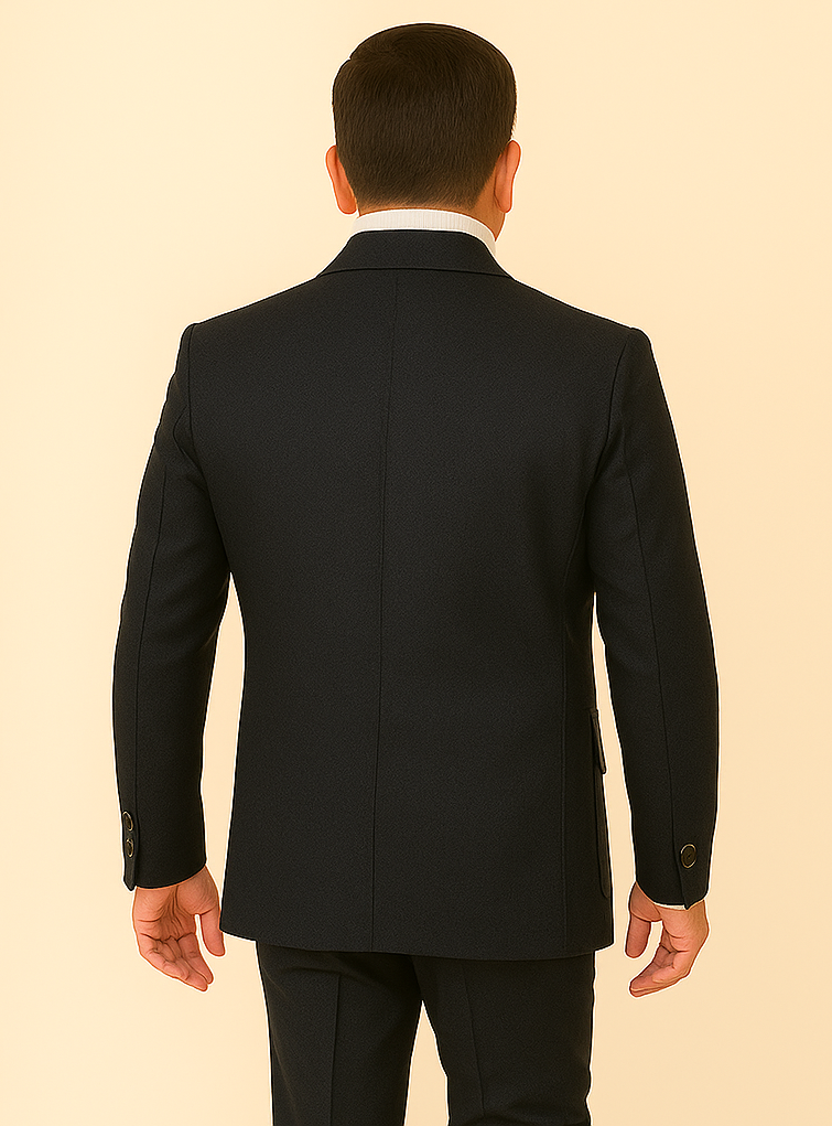 Rossi Man DUKE RM1769 – Slim Fit Black 3-Piece Suit for Men | Modern Formalwear 2   - from alligatorwarehouse.com