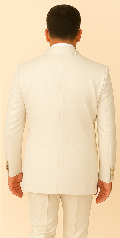 Rossi Man FORD RM1911 – Slim Fit White 3-Piece Suit for Men | Elegant Modern Formalwear 2   - from alligatorwarehouse.com