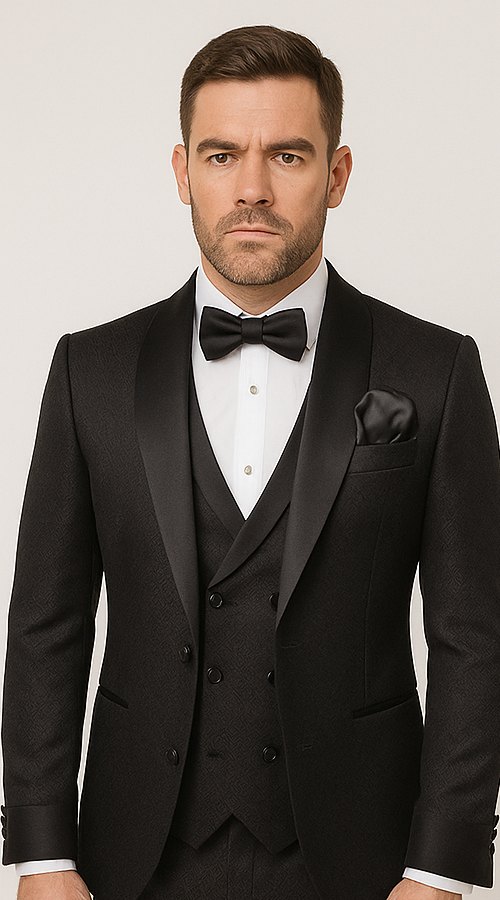 Modern Men’s Black Suit – Rossi Man Ford Slim Fit Design | RM1912 5   - from alligatorwarehouse.com