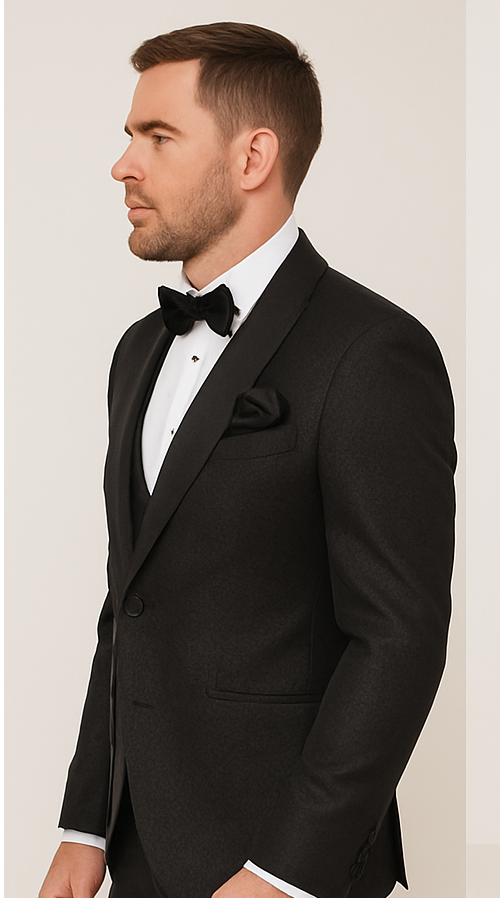Modern Men’s Black Suit – Rossi Man Ford Slim Fit Design | RM1912 4   - from alligatorwarehouse.com