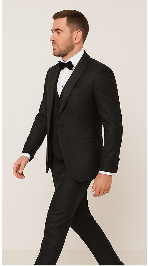Modern Men’s Black Suit – Rossi Man Ford Slim Fit Design | RM1912 2   - from alligatorwarehouse.com