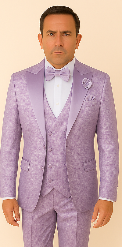 Rossi Man FORD RM1914 – Men's 3-Piece Slim Fit Suit in Purple | Timeless Modern Formalwear 5   - from alligatorwarehouse.com