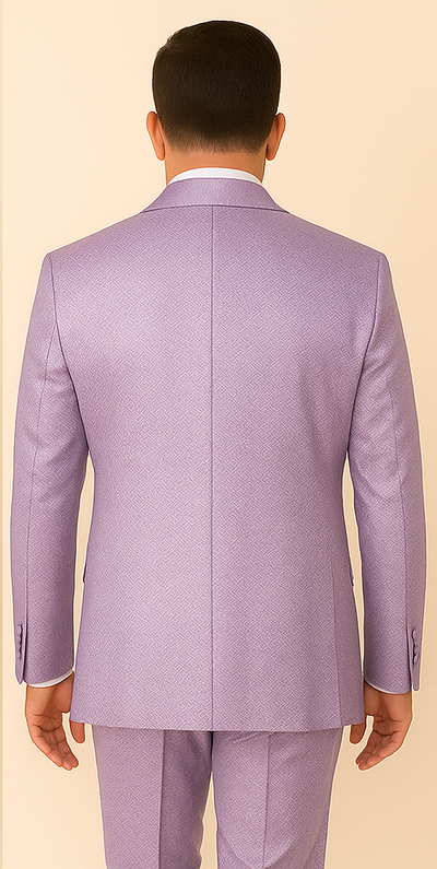 Rossi Man FORD RM1914 – Men's 3-Piece Slim Fit Suit in Purple | Timeless Modern Formalwear 4   - from alligatorwarehouse.com