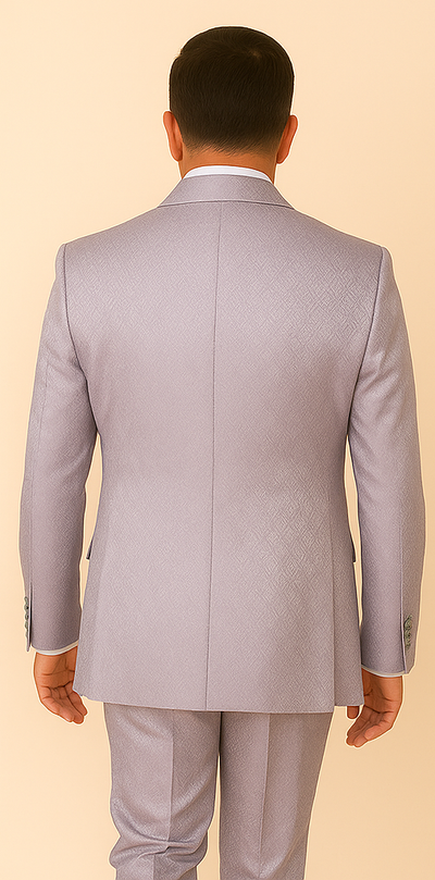 Rossi Man FORD RM1915 – Men's Slim Fit 3-Piece Suit in Silver 2   - from alligatorwarehouse.com
