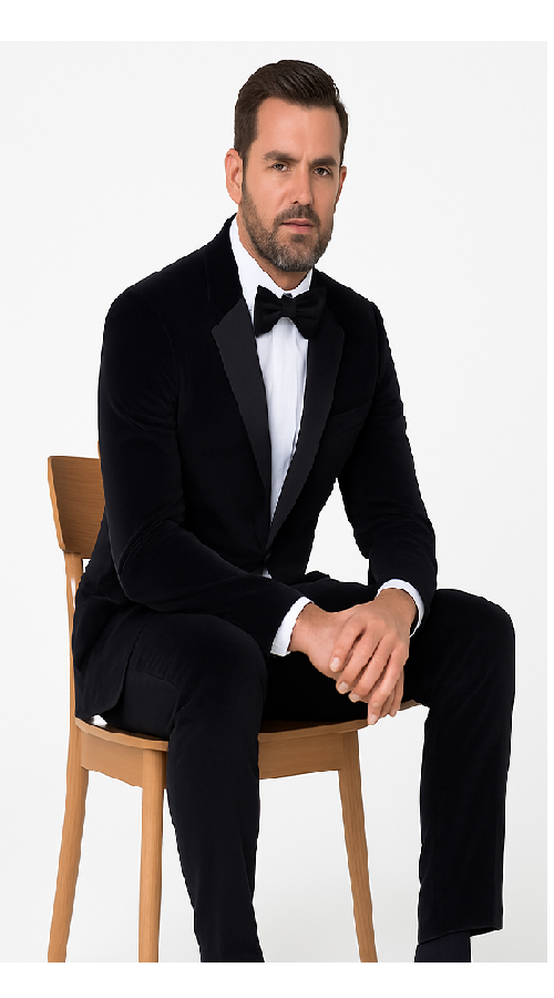 Black Men’s Suit – Rossi Man Leo RM1575 with Modern Sleek Fit 2   - from alligatorwarehouse.com