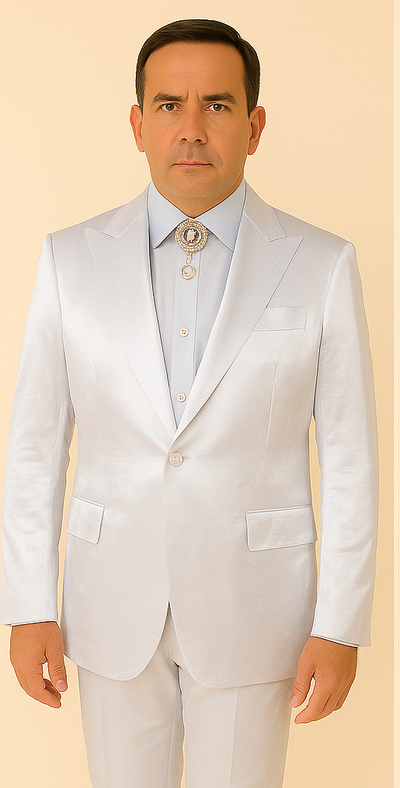 Rossi Man LEO RM1601 – White Slim Fit 3-Piece Suit for Men | Elegant Formalwear Ensemble 5   - from alligatorwarehouse.com