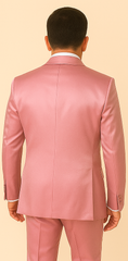 Rossi Man LEO RM1602 – Men's 3-Piece Slim Fit Suit in Pink | Modern Classic Formalwear