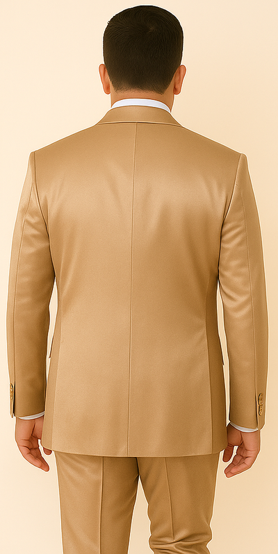 Rossi Man LEO RM1605 – Men's Gold Slim Fit 3-Piece Suit | Elegant Modern Formalwear 2   - from alligatorwarehouse.com