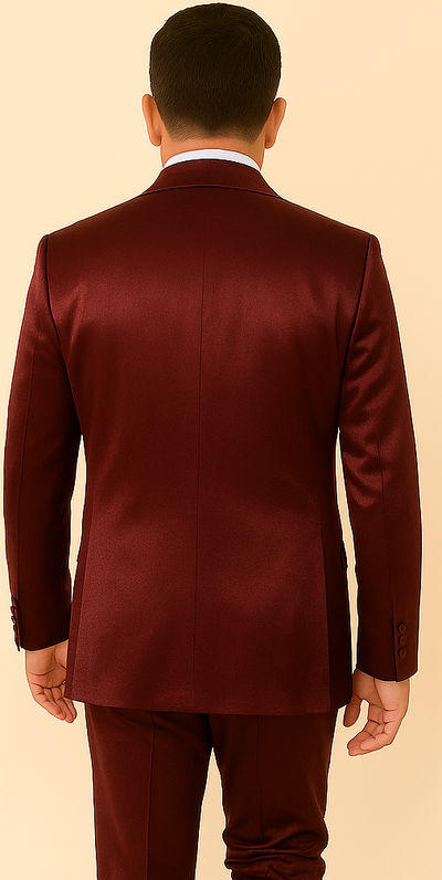 Rossi Man LEO RM1608 – Dark Red 3-Piece Slim Fit Suit for Men | Perfect for Formal & Wedding Events 2   - from alligatorwarehouse.com