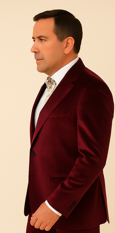 Rossi Man LEO RM1608 – Dark Red 3-Piece Slim Fit Suit for Men | Perfect for Formal & Wedding Events 3   - from alligatorwarehouse.com