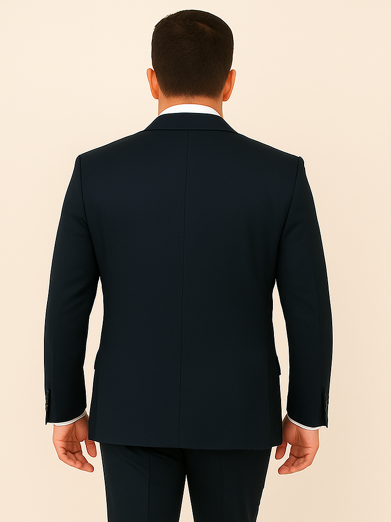 Rossi Man Double-Breasted 2-on-6 Suit – Elegant Men's Formalwear with Flat Front Trousers