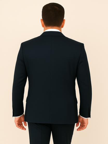Rossi Man Double-Breasted 2-on-6 Suit – Elegant Men's Formalwear with Flat Front Trousers