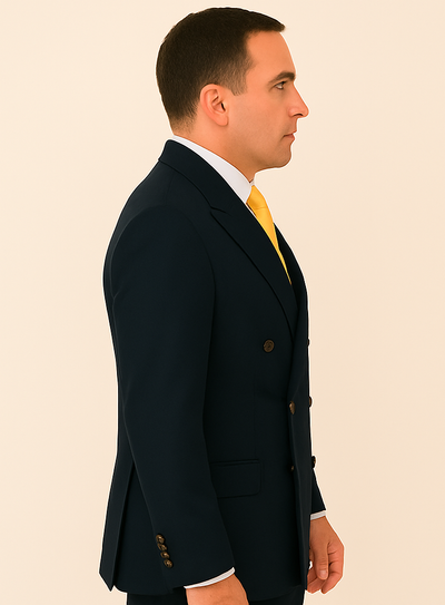Rossi Man Double-Breasted 2-on-6 Suit – Elegant Men's Formalwear with Flat Front Trousers 3   - from alligatorwarehouse.com