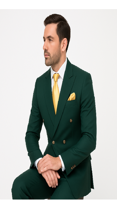 Rossi Man RM1190 – Milano Collection Slim Fit Men’s Suit in Bold Green 2   - from alligatorwarehouse.com