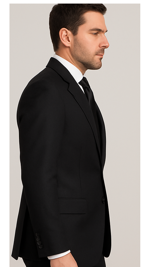 Rossi Man RM2301 – Sam Collection Men’s Slim Fit Formal Suit in Black 3   - from alligatorwarehouse.com
