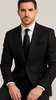 Rossi Man RM2301 – Sam Collection Men’s Slim Fit Formal Suit in Black 5   - from alligatorwarehouse.com