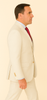 Rossi Man Slim Fit 3-Piece White Suit – Peak Lapel, Double-Breasted Vest & Flat Front Pants 3   - from alligatorwarehouse.com