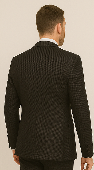 Men’s Formal 3-Piece Suit – Rossi Man Bond Slim Fit in Black | RM1751 2   - from alligatorwarehouse.com