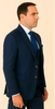 Rossi Man BOND RM1752 Slim Fit 3-Piece Navy Suit – 1-Button Peak Lapel, Double-Breasted Vest & Flat Front Pants 3   - from alligatorwarehouse.com