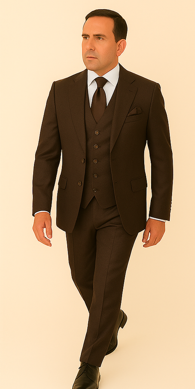 Rossi Man BOND RM1753 Slim Fit 3-Piece Suit – 1-Button Peak Lapel, Modern Formalwear for Men 4   - from alligatorwarehouse.com