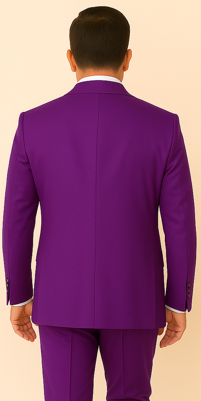 Rossi Man BOND RM1778 Slim Fit 3-Piece Purple Suit – Elegant Tailored Suit for Men 2   - from alligatorwarehouse.com