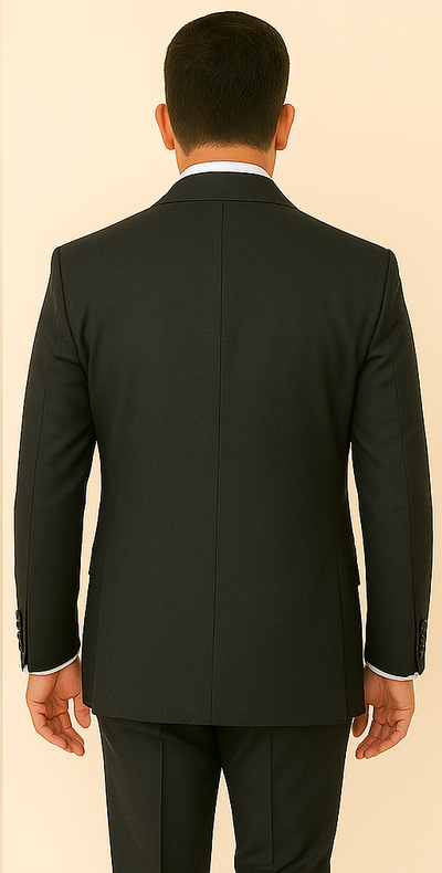Rossi Man BOND RM1779 Slim Fit 3-Piece Black Suit – Tailored Formalwear for Men 2   - from alligatorwarehouse.com