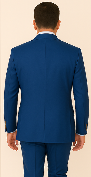 Rossi Man BOND RM1780 Slim Fit 3-Piece Suit – Modern Royal Blue Suit for Men