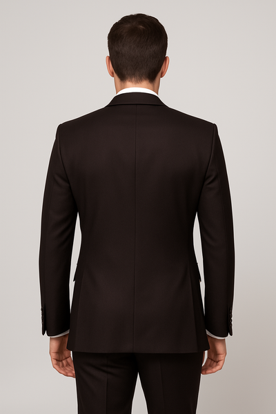 Chocolate Brown Slim Fit Suit – Rossi Man Max 3-Piece Formal Set 2   - from alligatorwarehouse.com