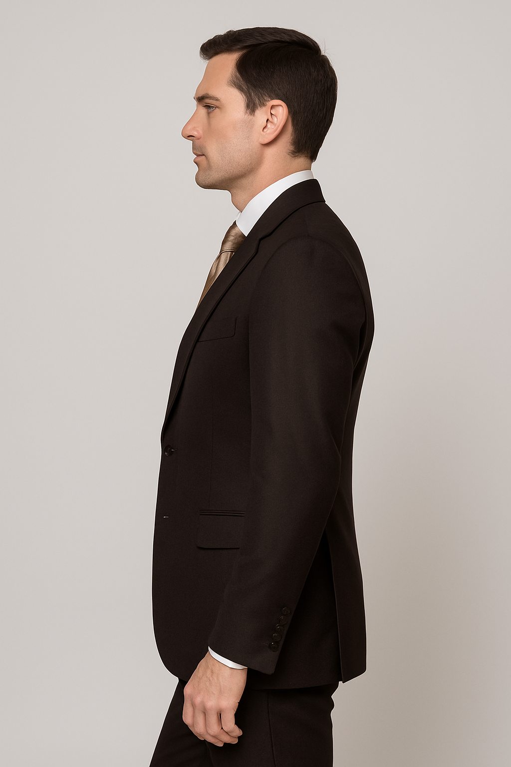 Chocolate Brown Slim Fit Suit – Rossi Man Max 3-Piece Formal Set 4   - from alligatorwarehouse.com