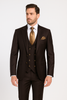 Chocolate Brown Slim Fit Suit – Rossi Man Max 3-Piece Formal Set 5   - from alligatorwarehouse.com