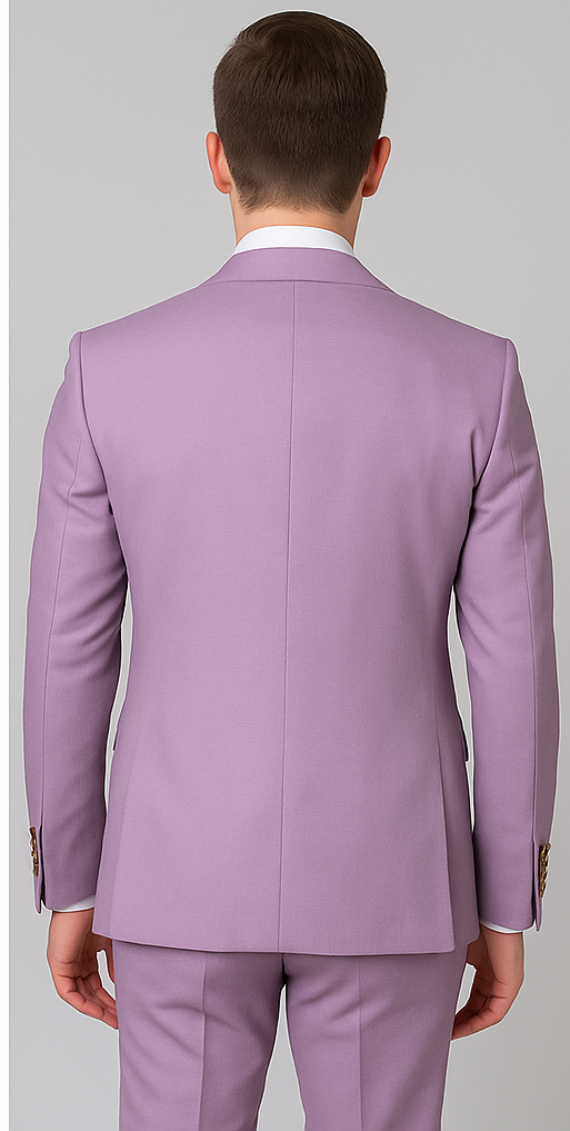 Rossi Man MAX RM1378 Slim Fit 3-Piece Suit – Sophisticated Solid Lavender Suit for Men