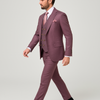 Rossi Man MAX RM1381 Slim Fit 3-Piece Suit – Modern Tailored Solid Raspberry Suit for Men 3   - from alligatorwarehouse.com