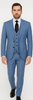 Rossi Man MAX RM1387 Slim Fit 3-Piece Suit – Stylish Solid Blue Formalwear for Men 5   - from alligatorwarehouse.com