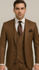 Rossi Man Max RM1392 – Slim Fit 3-Piece Men’s Suit in Solid Brown 5   - from alligatorwarehouse.com