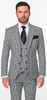 Rossi Man MAX RM1710 Slim Fit 3-Piece Suit – Modern Black and White Suit for Men 5   - from alligatorwarehouse.com