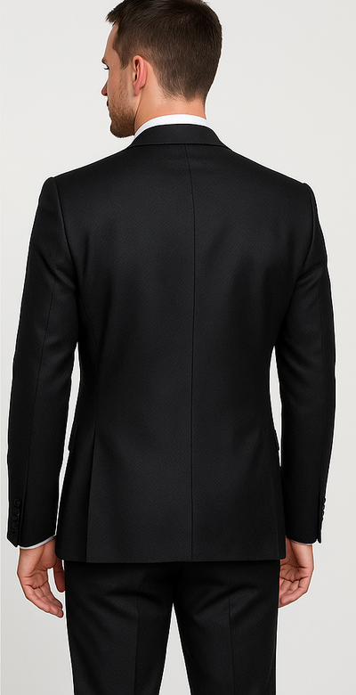 Rossi Man MAX RM1712 Slim Fit 3-Piece Suit – Stylish Black Formalwear for Men 3   - from alligatorwarehouse.com