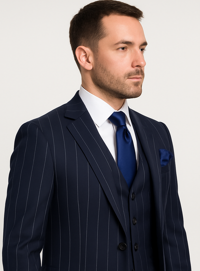 Rossi Man MAX RM1725 Slim Fit 3-Piece Suit – Modern & Stylish Navy Suit for Men 2   - from alligatorwarehouse.com