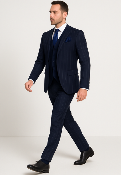 Rossi Man MAX RM1725 Slim Fit 3-Piece Suit – Modern & Stylish Navy Suit for Men 4   - from alligatorwarehouse.com