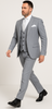 Rossi Man MAX RM1726 Slim Fit 3-Piece Suit – Elegant Grey Pinstripe Formal Suit for Men 4   - from alligatorwarehouse.com