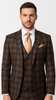 Rossi Man MAX RM1735 Slim Fit 3-Piece Brown Suit – Modern Formalwear for Men 5   - from alligatorwarehouse.com
