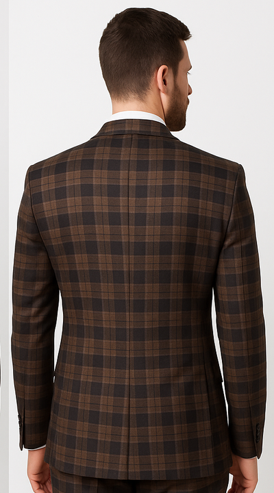 Rossi Man MAX RM1735 Slim Fit 3-Piece Brown Suit – Modern Formalwear for Men 3   - from alligatorwarehouse.com