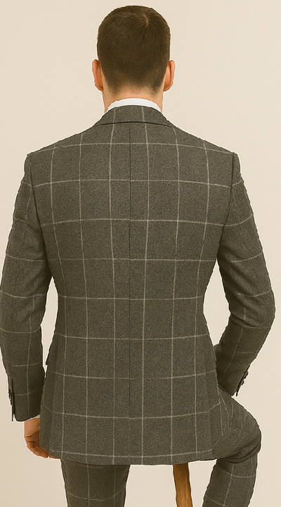 Rossi Man RM1742 – Max Collection Stylish Slim Fit Men’s Suit in Brown 4   - from alligatorwarehouse.com