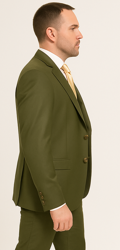 Rossi Man MAX RM1775 Slim Fit 3-Piece Suit – Sophisticated Tailored Olive Green Suit for Men 3   - from alligatorwarehouse.com