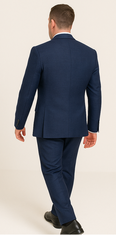Rossi Man MAX RM1783 Slim Fit 3-Piece Suit – Modern Solid Blue Suit for Men 2   - from alligatorwarehouse.com